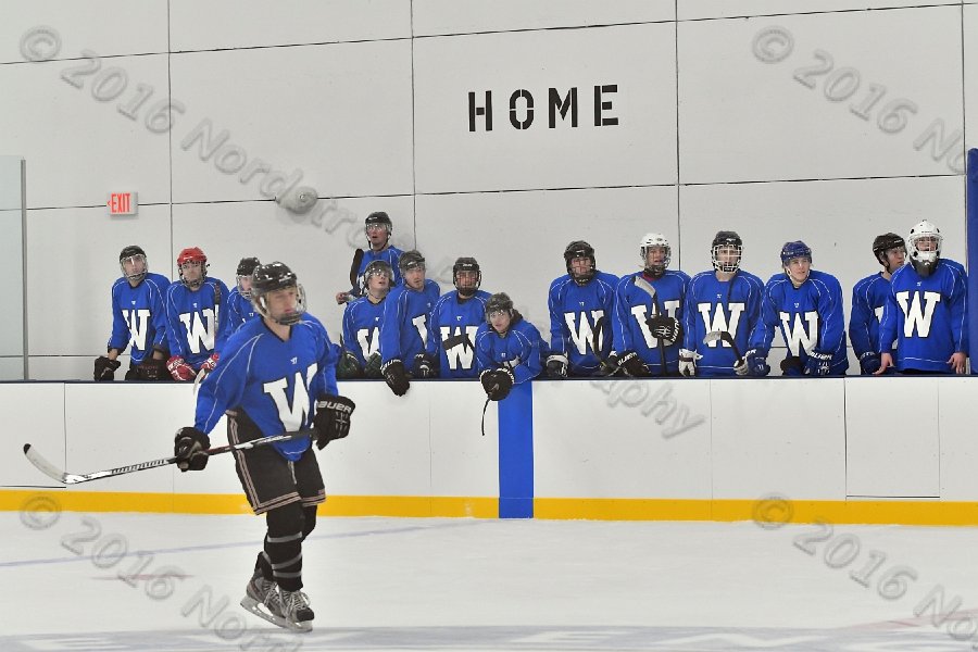 Wheaton College Men\'s Ice Hockey vs Middlesex Community College. - Photo By: KEITH NORDSTROM